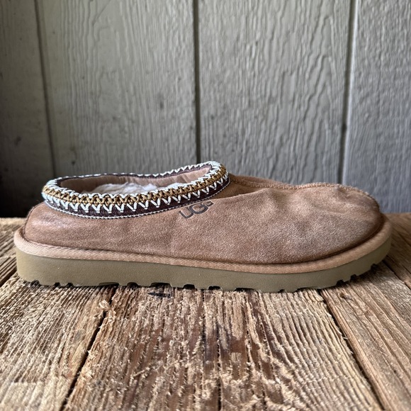 UGG Other - UGG Men's Tasman Slip-On Suede Slippers Clogs Size 8 Chestnut Brown 5950